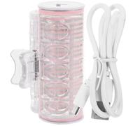 Garneck Bigodino USB per Frangia Arricciacapelli Rosa, Riscaldamento Automatico, Leggero e Portatile, Adatto a Chioma Asciutti e Bagnati per Styling Professionale a Casa