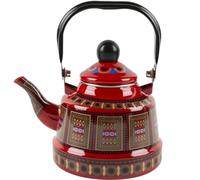 Garneck Bollitore Smaltato Retrò 1,7l Beccuccio Ampio e Maniglia Ergonomica, Teiera Portatile Per Cucina e Fornelli a Gas, Pentola D’acqua Facile Da Pulire Per Preparare Tè e Caffè a Casa e in Ufficio