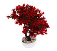 Garneck Bonsai Artificiale in Vaso Pino Decorazione Realistica e Ufficio Pianta in Plastica Facile Da Curare Vivaci e Colori Brillanti Per Accogliere Gli Ospiti