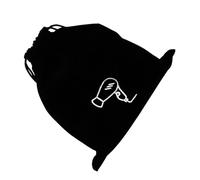 Garneck Borsa Sacchetto a Flanella Asciugacapelli per Coulisse in Chiusura e Nero Multiuso Organizer Hair Dryer e Gioielli, per Bagno e Guest Houses