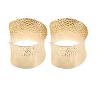 Garneck Bracciale Rigido da Donna in Metallo Dorato, Set 2 Pezzi Apertura a C, Design Largo e Spesso Stile Punk Metallico, Accessorio da Polso Chic per Adolescenti e Uso Quotidiano