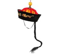 Garneck Cappello Dell’imperatore Cinese Qing per Cosplay e Ruolo | Cartone e Pelliccia, Leggero e Resistente, Accessorio Portatile per Feste e Rappresentazioni Sceniche