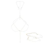 Garneck Catena Per Reggiseno e Corpo Da Donna in Lega Color Oro, Gioielli a Catena Leggeri e Facili Da Indossare, Accessori Moda Per Feste, Festival e Spettacoli Teatrali