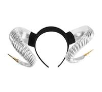 Garneck Cerchietto Corna Demone Halloween Cosplay Leggero e Realistico per Donna Fascia Testa con Corno Pecora Decorativo per Feste Tema e Mascherate