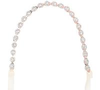 Garneck Cerchietto da Sposa con Cristalli e Nastro in Rosa Oro Copricapo da Damigella D’Onore Elegante Fascia per Chioma da Donna per Matrimonio e Feste Formali