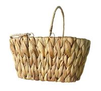 Garneck Cesta Stoccaggio Woven Rattan Per Snack e Frutta Per Picnic e Decorazione Versatile Con Manici Naturali
