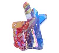 Garneck Cluster di Quarzo Grezzo Decorativo Cristallo Traslucido Naturale per Esposizione di Cristalli Colorati Ornamento da Scrivania con Quarzo Prismatico Riempitivo Decorativo per Vasi