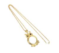 Garneck Collana Ciondolo Gufo e Lente D'ingrandimento 6x da Donna, Collana Vintage Pendente per Lettura, Accessorio Moda per Maglioni e Abbigliamento Casual