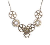 Garneck Collana Ciondolo Steam Gear Retrò Steampunk, Gioielli Eleganti Resistenti All’usura, Accessori Per Collo Da Donna Per Feste e Occasioni Speciali