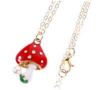 Garneck Collana Creativa Fungo Da Donna, Ciondolo Delicato in Metallo Retrò, Gioielli Per Feste, Serate Tra Amiche e Addii Al Nubilato, Design Chic e Resistente