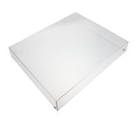 Garneck Coperchio antipolvere in acrilico per turntable e lettore vinile, copertura trasparente rettangolare, protezione per home audio setups e stereo, 16,2x13,2x2,4 pollici