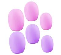 Garneck Copri Pennelli Per Trucco in Silicone Antiscivolo Da Viaggio, Set Da 6 Protezioni Compatte Per Fondotinta e Ombretti, Custodia Protettiva Portatile Per Strumenti Make up