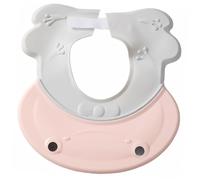 Garneck Cuffia per Lavare i Chioma per Ragazzo Ragazza Protezione Orecchie e Occhi, Design Regolabile in Pp e Tpe per Bagnetto la Doccia Rosa