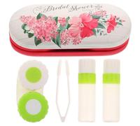 Garneck Custodia Doppia per Occhiali e Lenti a Contatto Portatile Resistente all'Usura Design Compatto Due in uno per Uso Domestico e Viaggi