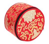 Garneck Custodia Per Gong Borsa Per Ciotola Tibetana Con Di Buon Auspicio Ricamata Artigianato Di Liscio Chiusura Con Cerniera