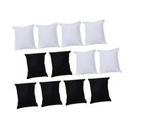 Garneck Data [ Cuscini Per Esposizione Orologi e Porta Braccialetti Set Da 20 Pezzi Cuscini a Catena Bianchi e Neri Per Vassoi Portagioielli e Custodie Da Esposizione Stabile Per Gioielli