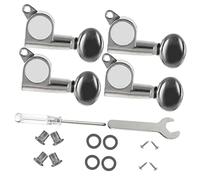 Garneck Data [ Set 4 Piroli Per Chitarra Acustica in Metallo, Tasti Per Ukulele Completamente Chiusi, Accessori Per Accordatore, Dimensioni Compatte, Adatti a Uso Professionale e Per Principianti