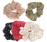 Garneck Elastici per Chioma Intestino Grosso Design a Pois Set da 5 Pezzi Morbidi e Flessibili Adatti per Donne e Ragazze per Acconciature Quotidiane e Code di Cavallo