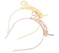 Garneck Elegante Fascia Per Con Design A Lettere Divorziate Copricapo in Oro Rosa E Oro Elegante Copricapo Per Donna
