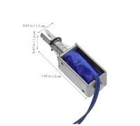 Garneck Elettromagnete Solenoide Push-Pull Dc 12V 2A Stantuffo Telescopico Interruttore Mini a Strappo per Automazione Industriale Controllo Preciso e Installazione Compatta per