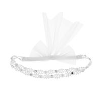 Garneck Fasce in Pizzo Per Bambina - Turbante in Cotone Morbido Con Fiocco - Perfette Per Battesimo e Occasioni Speciali Set Di 3 Diverse Colorazioni