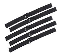 Garneck Fascia Elastica Regolabile Per Parrucche - Set Da 5 Pezzi - Cinturini Neri Antiscivolo in Poliestere 28x25 Cm Ideale Per Fitness e Benessere Comfort e Stabilità Assicurati