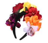 Garneck Fascia Floreale Con Artificiali Leggera Per Halloween e Carnevale Cerchietto Cosplay Copricapo Decorativo Per Feste e Servizi Fotografici