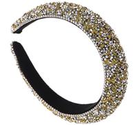 Garneck Fascia per Chioma Barocca con Pietre Decorative, Accessorio Raffinato e Facile da Indossare, per Feste e Banchetti, Materiale Rhinestone Giallo
