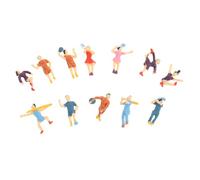 Garneck Figure Umane in Plastica 12 Pezzi per Modelli di Progetto Scolastico e Layout di Mini Giardino, Diverse Dimensioni e Stili per Case di Bambole in Miniatura