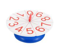 Garneck Giocattoli digitali educativo numero filatori della ruota del gioco Filatura per giradischi con numeri matematici giradischi vuoto portatile plastica bianca Colore Casuale