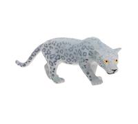 Garneck giocattolo del leopardo delle nevi adornare figurine di animali da giardino delle fate statuetta realistica di animali selvatici statuina di leopardo delle nevi pvc