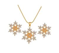 Garneck Gioielli Collana e Orecchini Fiocco Cristallo Elegante Accessorio Sposa e Party Design Luminoso e Raffinato per Donne