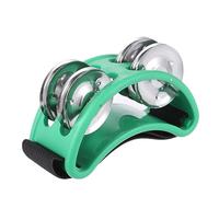 Garneck Jingle Bells a Percussione Ai Piedi Ragazzo Musicale Campane Tamburello Per i Piedi Green