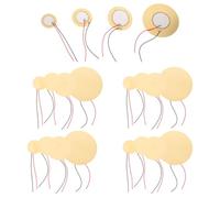 Garneck Kit di 32 Pezzi Pickup Piezo per Chitarra Acustica Elementi in Rame Ultra Sottili da 20/27/35/50mm per Strumenti Musicali Elettronici Portatili