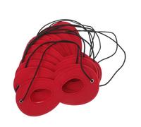 Garneck Maschere per Occhi per Cosplay in Feltro Rosso per Bambini, Accessori per Costume da Supereroe Elastico, Set da 10 Pezzi per Feste a Tema e Travestimenti Carnevale