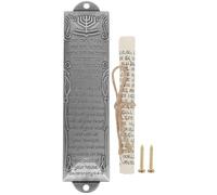 Garneck Mesusa - Pergamena Mezuzah, amuleto ebraico, decorazione per porta, portafortuna, Gerusalemme Israele, decorazione ebraica, articolo religioso Feng Shui, ciondolo da parete