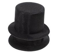 Garneck Mini Cappelli a Cilindro Per Bottiglie Di Vino - 2 Pezzi Di Cappelli Da Clown Per Decorazioni Natalizie e Progetti Creativi - Ideali Per e Pupazzi Di Neve Nero