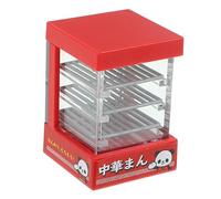 Garneck Mini Vetrina Per Il Pane Bambola Minuscolo Miniature Misurare Casa Cibo Mini Vetrina Per Alimenti Arredamento Mini Armadio Isolato Mostra Mini Armadio Rosso Plastica