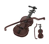 Garneck Mini Violino Simulato 2 Pz - Modelli Di Strumenti Musicali in Legno Per Decorazioni - Casa Delle Bambole e Albero Di Natale Perfetto Per Playset e Arredamento Creativo
