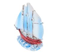 Garneck Modellino di Barca Vela Resina Decorazione Minimalista per Casa Nautical Style per Feste Tematiche e Accessori per Acquari Stile Mediterraneo