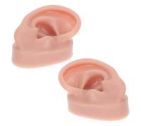 Garneck Modello Anatomico Orecchio Umano in Silicone Morbido 3d, Orecchio Sinistro e Destro per Formazione Medica, Agopuntura e Pratica Piercing, Supporto Didattico per Studenti