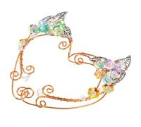 Garneck Orecchini Clip Forma di Fiore Non Forati Orecchini da Fata per Donna Accessori Costume Unici Moda