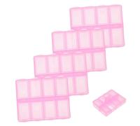 Garneck Organizer per Medicinali Portatile 8 Scomparti, Scatola Ermetica in Pp Facile da Pulire, Confezione da 5 Pezzi per Viaggi e Uso Domestico