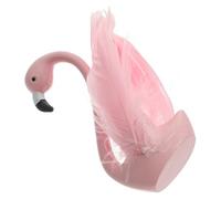 Garneck ornamento fenicottero arredamento decorazione Figurina decorazioni per torte di fenicotteri all'aperto Decorazioni natalizie in fenicottero Flamingo rosa da tavolo piuma
