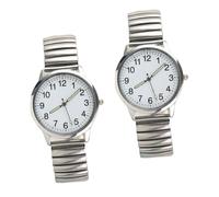 Garneck Orologi Da Polso Luminosi Al Quarzo Numeri Grandi, Set 2 Pezzi, Resistenti All’acqua, Design Elegante Per Anziani e Adulti, Adatti a Uso Quotidiano e Regali Di Compleanno