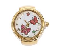 Garneck Orologio Da Falange Farfalle Color Oro e Argento, Orologio Decorativo Da Indossare Per Donna e Uomo