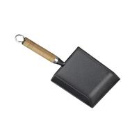 Garneck Padella in Ghisa Multiuso per Friggere Bistecca e Pancake, Pentola in Ferro Portatile per Cucina Induzione e Focolare, Resistente e Antiaderente