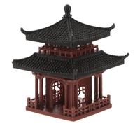 Garneck Padiglione per Bonsai in Plastica, Decorazione Compatta | Facile da Pulire, per Terrario e Ufficio, Stile Antico, Architettura Cinese Tradizionale, Ornamento Mini
