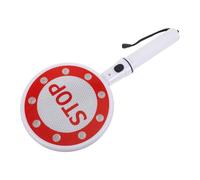 Garneck Paletta di arresto a LED testimone del di sicurezza con luce semaforo portatile per il del stradale a LED bifacciale lampeggiante