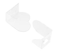 Garneck Palette di Trucco Trasparenti in Acrilico 2 Pezzi Ergonomiche per Miscelare Fondotinta e Ombretti, Leggere e Portatili, per Uso Professionale e Personale